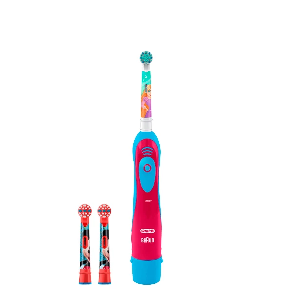 Зубна щітка Oral-B DB4.510.К Extra Soft Принцеса на батарейках дитяча + 2 нас. Міккі