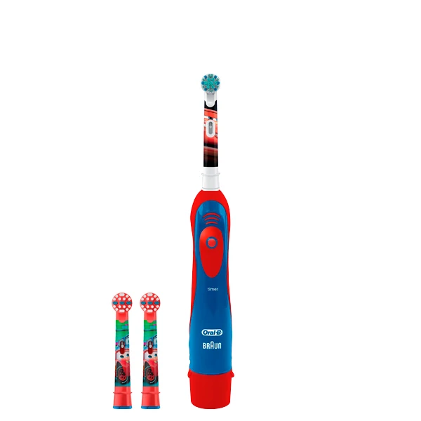 Зубна щітка Oral-B DB4.510.К Extra Soft «Тачки» на батарейках дитяча + 2 нас.