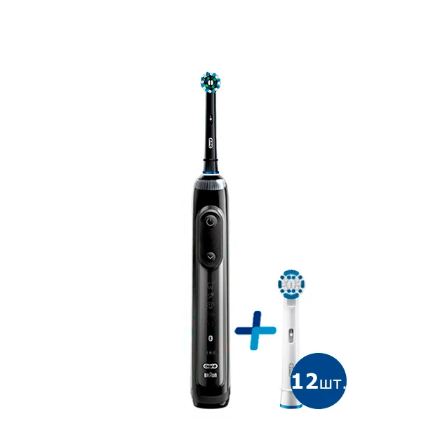 Зубна щітка Oral-B Genius 10000N Design Edition - Cross Action Black light 13 шт. ЄС