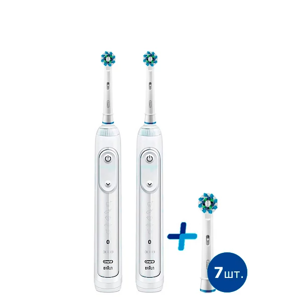 Зубна щітка Oral-B Genius 10000N White (8 нас.) + White Сімейний набір light ЄС