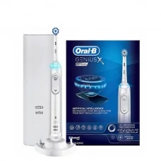 Електрична зубна щітка Oral-B Genius X 20100S White з футляром (1 нас.) ЄС