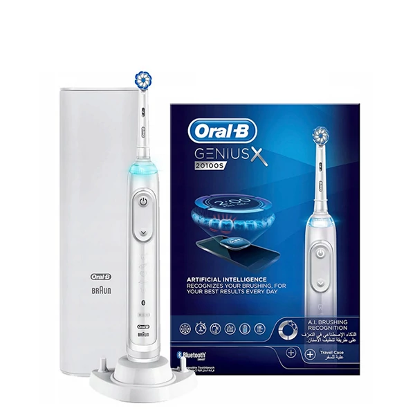 Електрична зубна щітка Oral-B Genius X 20100S White з футляром (1 нас.) ЄС