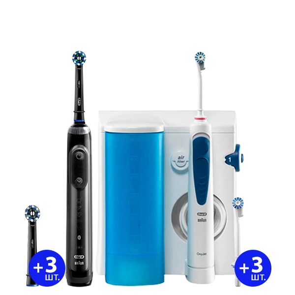 Зубний центр Oral-B OxyJet Genius X 20000N Black зі штучним інтелектом ЄС