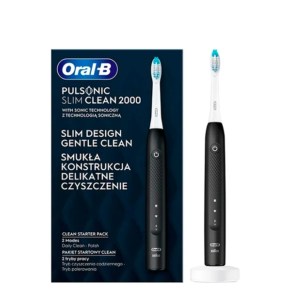 Електрична зубна щітка Oral-B Pulsonic S111.513.2 Slim Clean 2000 Black ЄС