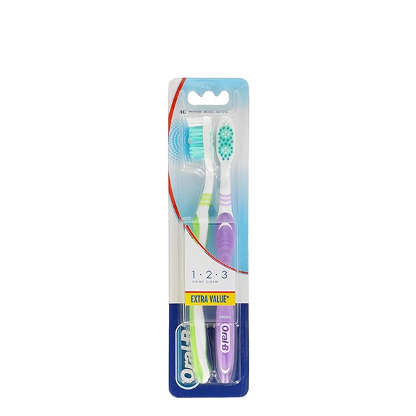 Мануальні зубні щітки Oral-B Shiny Clean 123 (2 шт.) ЄС
