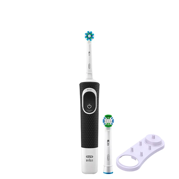 Зубна щітка Oral-B Vitality 100 Cross Action Black 2 нас. + Підставка