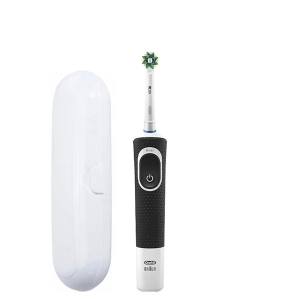 Зубна щітка Oral-B Vitality 100 Cross Action CleanMaximiser Black + Футляр білий ЄС