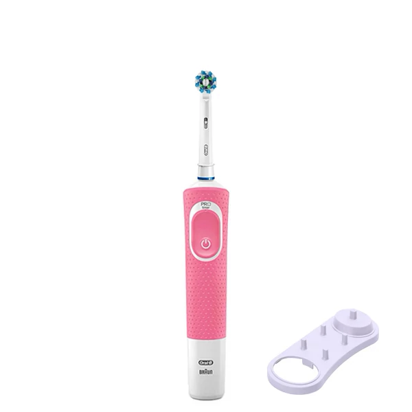 Зубна щітка Oral-B Vitality 100 Cross Action Pink + Підставка