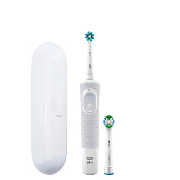 Зубна щітка Oral-B Vitality 100 Cross Action White 2 нас. + футляр білий ЄС