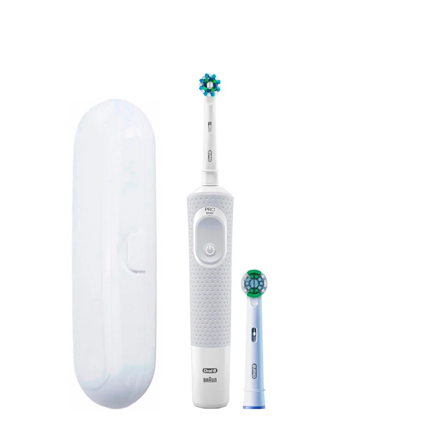 Зубна щітка Oral-B Vitality 100 Cross Action White 2 нас. + футляр білий ЄС