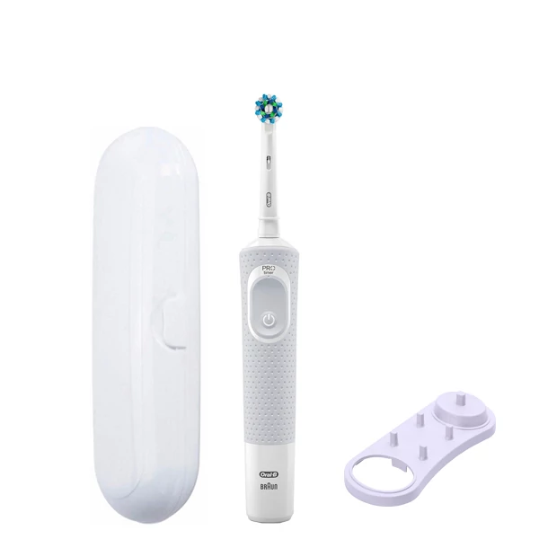 Зубна щітка Oral-B Vitality 100 Cross Action White підставка + футляр білий