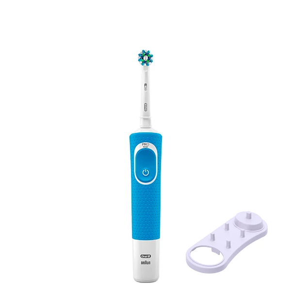 Зубна щітка Oral-B Vitality D100.413.1 Crossaction Blue + Підставка