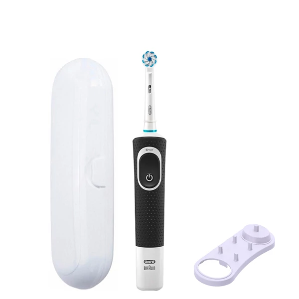 Зубна щітка Oral-B Vitality 100 Junior 6+ Black підставка + футляр білий