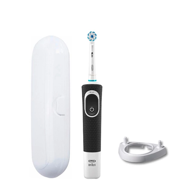 Зубна щітка Oral-B Vitality 100 Junior 6+ Black підставка ріжок + футляр білий ЄС