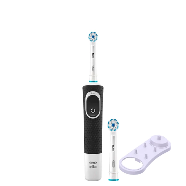 Зубна щітка Oral-B D100 Junior 6+ Black 2 насадки + підставка