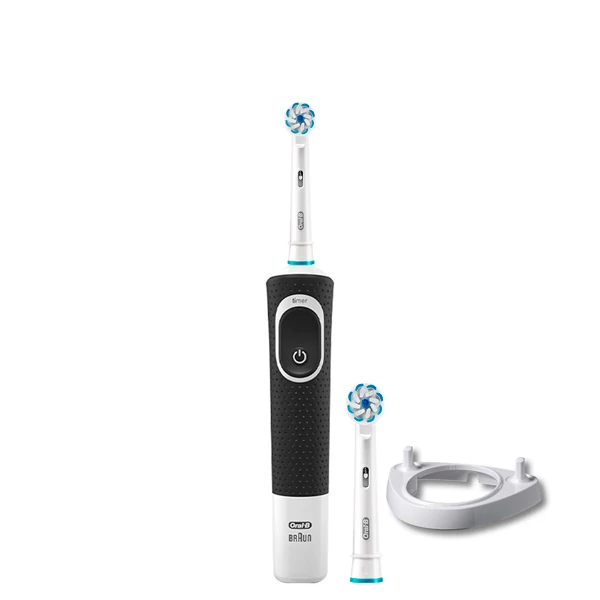 Зубна щітка Oral-B D100 Junior 6+ Black 2 насадки + підставка ЄС