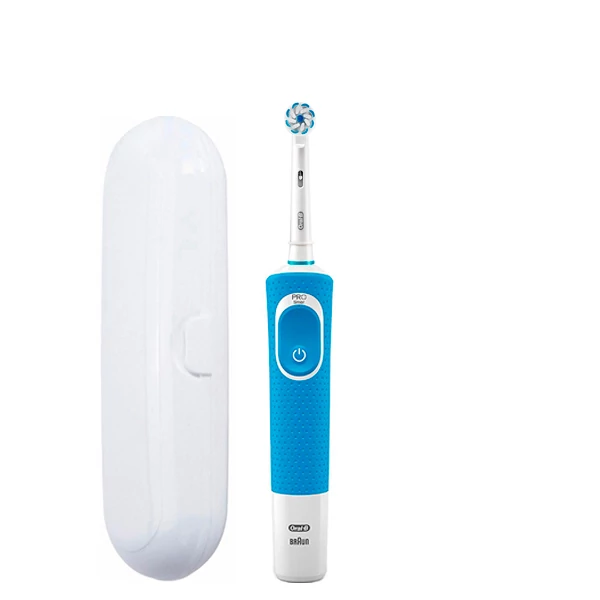 Зубна щітка Oral-B D100 Junior 6+ Blue  + футляр білий ЄС