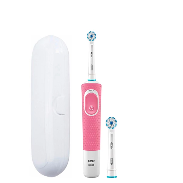 Зубна щітка Oral-B Vitality 100 Junior 6+ Pink 2 насадки + футляр ЄС