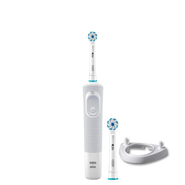 Зубна щітка Oral-B D100 Junior 6+ White 2 насадки + підставка ЄС