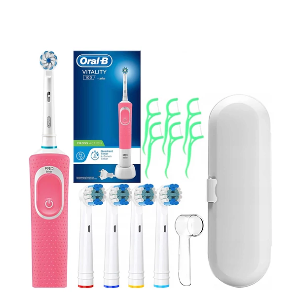 Зубна щітка Oral-B Vitality 100 Pink Special Edition з футляром ЄС
