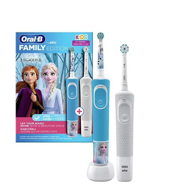 Зубні щітки Oral-B Vitality D100 Kids Extra Soft &quot;Холодне серце&quot; Family Edition