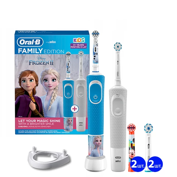 Зубні щітки Oral-B Vitality D100 Kids &quot;Холодне серце&quot; Family Edition (6 нас.) + рожок