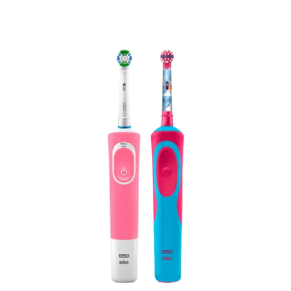 Зубні щітки Oral-B Vitality D100 Precision Clean Pink + D12 Frozen ЄС