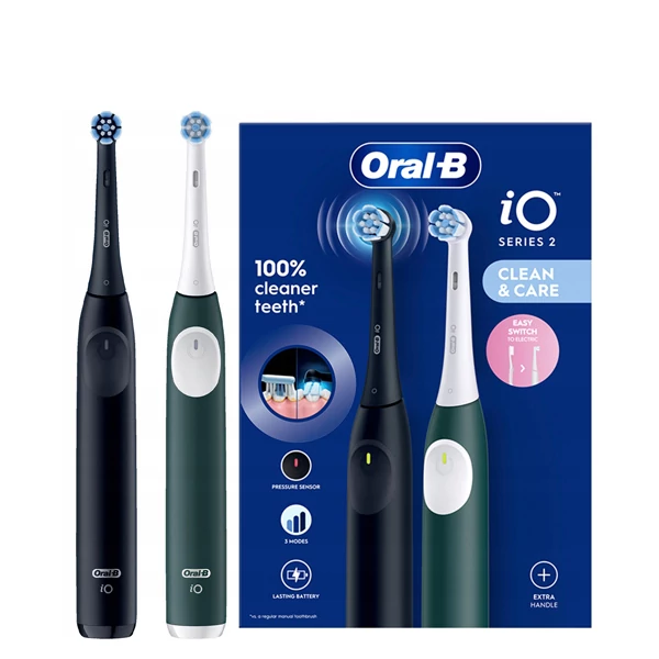 Електричні зубні щітки Oral-B iO 2 Family Pack Black + Green ЄС