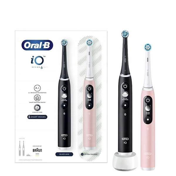 Електричні зубні щітки Oral-B iO 6 Duo Pack Black and Pink