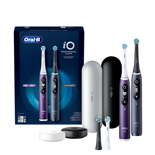 Електрична зубна щітка Oral-B iO 7 (M7d.4M5.3B) Special Edition Family Pack Purple Amethyst and Black Onyx