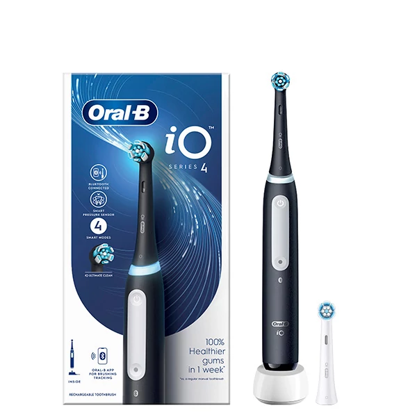 Електрична зубна щітка Oral-B iO 4 (iOG4.1B6.0) Matt Black з Bluetooth (2 нас.) ЄС