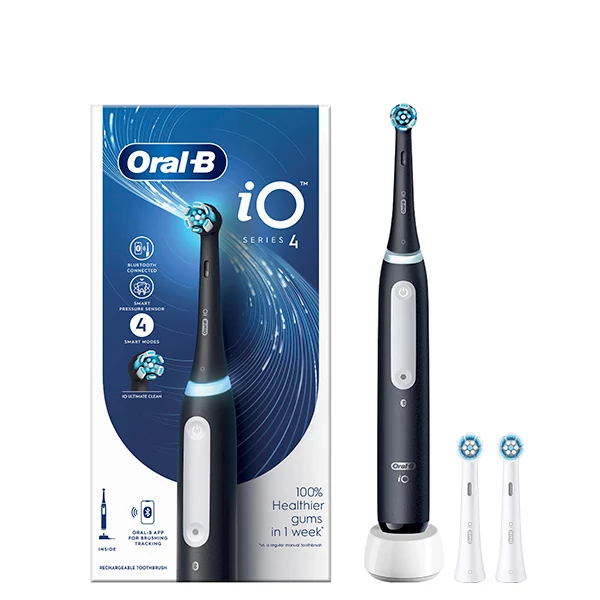 Електрична зубна щітка Oral-B iO 4 (iOG4.1B6.0) Matt Black з Bluetooth (3 нас.) ЄС