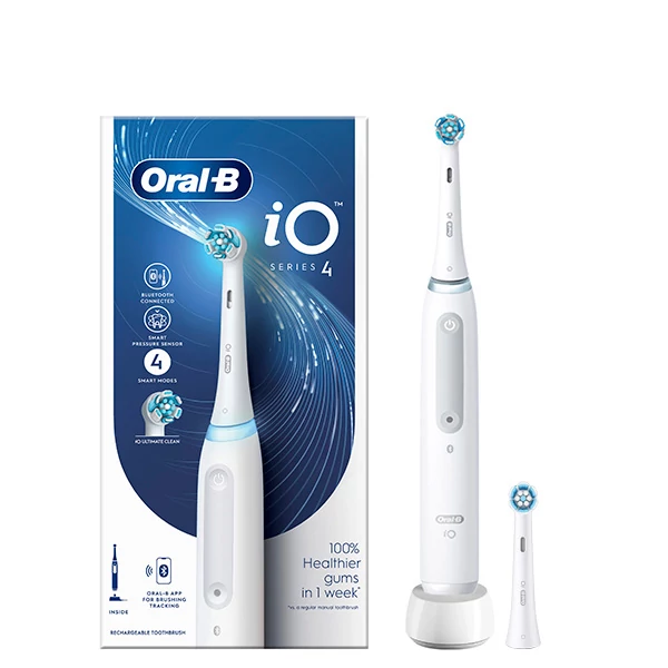 Електрична зубна щітка Oral-B iO 4 (iOG4.1A6.0) White з Bluetooth (2 нас.) ЄС