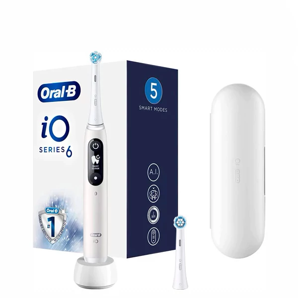 Електрична зубна щітка Oral-B iO 6 White (2 нас.) ЄС