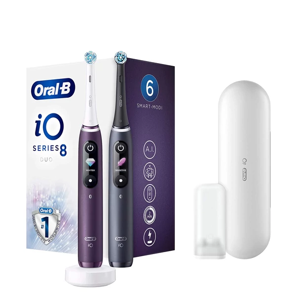 Зубна щітка Oral-B iO 8 Duo Violet Ametrine/Black Onyx Сімейний набір