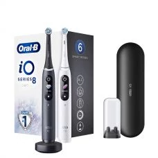 Зубна щітка Oral-B iO 8 Duo White Alabaster/Black Onyx Сімейний набір ЄС