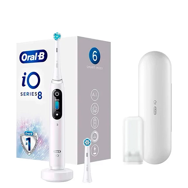 Електрична зубна щітка Oral-B iO 8 White Alabaster (2 нас.)