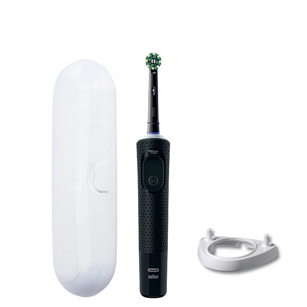 Електрична зубна щітка Oral-B D103 Vitality Pro Cross Action CleanMaximiser Black + Підставка ріжок та футляр ЄС