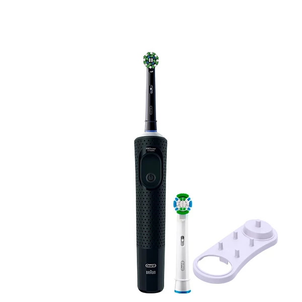 Електрична зубна щітка Oral-B D103 Vitality Pro Cross Action CleanMaximiser Black (2 нас.) + Підставка