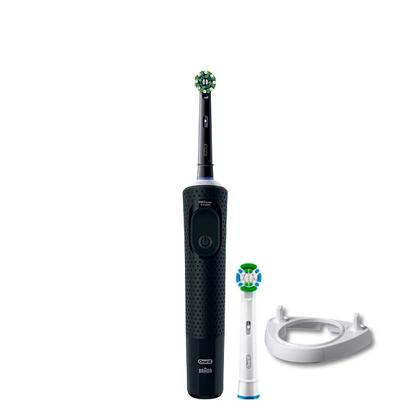 Електрична зубна щітка Oral-B D103 Vitality Pro Cross Action CleanMaximiser Black (2 нас.) + Підставка ріжок ЄС