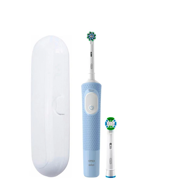 Електрична зубна щітка Oral-B D103 Vitality Pro Cross Action CleanMaximiser Blue (2 нас.) + Футляр