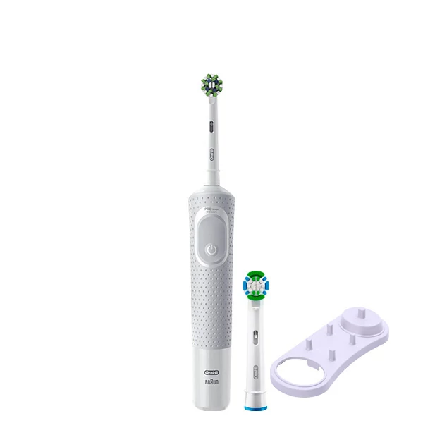 Електрична зубна щітка Oral-B D103 Vitality Pro Cross Action CleanMaximiser White (2 нас.) + Підставка