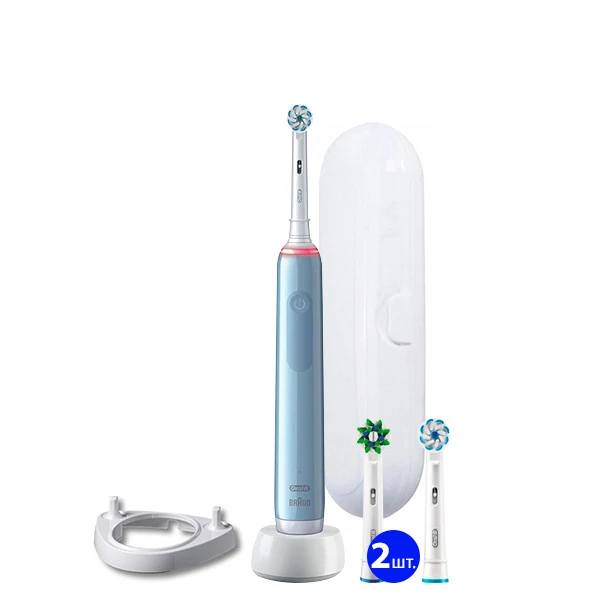 Зубна щітка Oral-B D505.513.3 PRO 3 3000 Sensitive Clean Blue Ріжок + футляр (4 нас.) ЄС