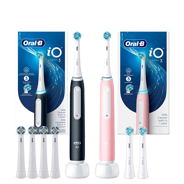 Електричні зубні щітки Oral-B iO 3 Family Pack Matte Black + Blush Pink (4 нас.)