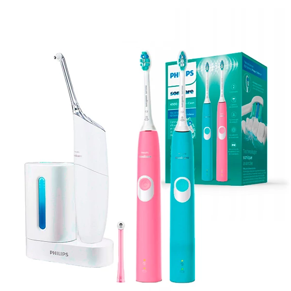 Зубна щітка Philips Sonicare 4300 HX6802/35 + іригатор Airfloss Ultra з дезінфектором ЄС