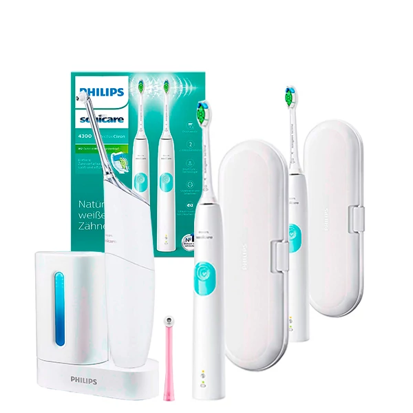 Зубна щітка Philips Sonicare 4300 HX6807/35 + ирригатор Airfloss Ultra с дезинфектором ЄС