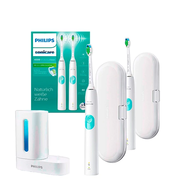 Зубна щітка Philips Sonicare 4300 HX6807/35 с дезинфектором HX6160 UV ЄС