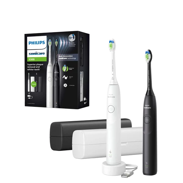 Електричні зубні щітки Philips Sonicare 5300 HX7109/01 Black and White