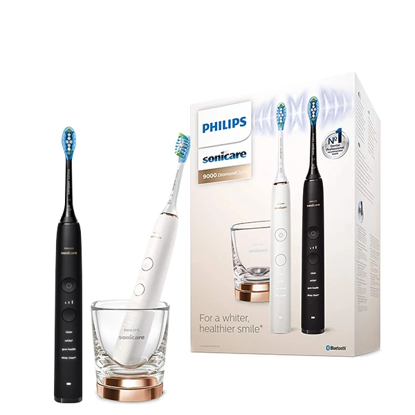 Зубна щітка Philips Sonicare 9000 HX9914/57 DiamondClean Smart White &amp; Black Сімейний набір