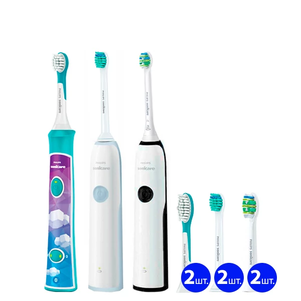 Зубна щітка Philips Sonicare HX6322 + HX3212 - 2100 (9 нас.) Сімейний набір ЄС